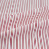 View 8 of product The Red Ticking Stripe Westminster Shirt by Turnbull & Asser features long sleeves, a button-up front, and vertical red and white stripes, shown flat on a white background.