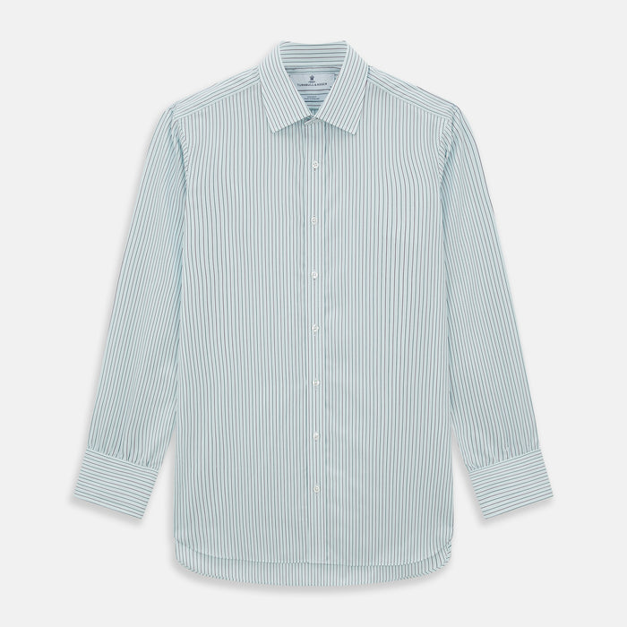 Green and Burgundy Pinstripe Mayfair Shirt