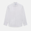 View 1 of product The Turnbull & Asser White Westminster Shirt is a long-sleeve, button-up dress shirt with a classic cut and Westminster collar, shown on a white background.