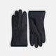 A pair of Turnbull & Asser Navy/Forest Green Cashmere-Lined Hairsheep Leather Gloves are shown flat, one palm up and one palm down, against a plain white background.