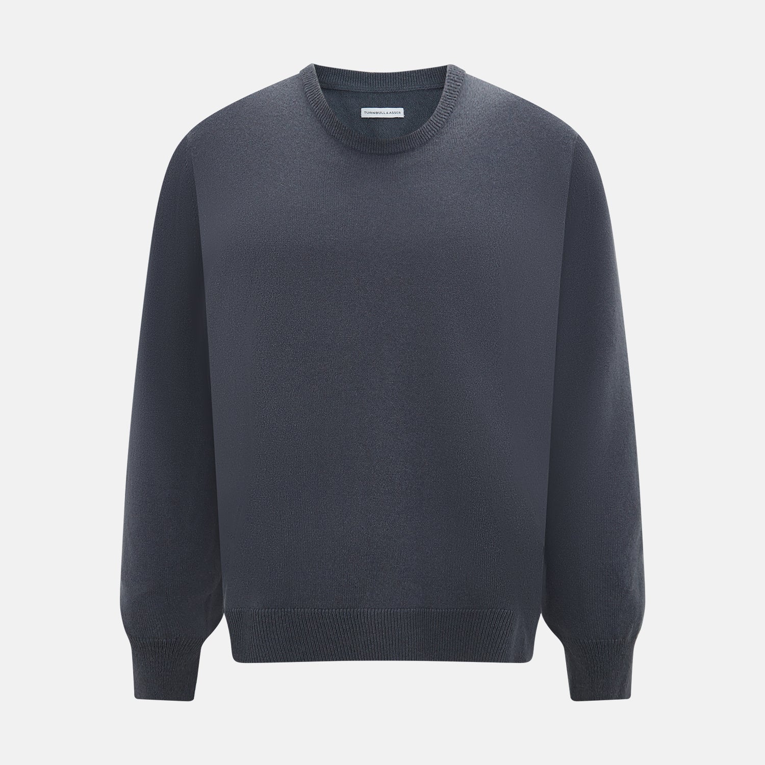 View 1 of product Grey Cashmere Round Neck Jumper