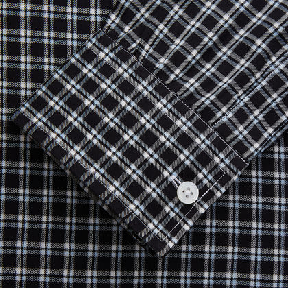 Black Multi Check Cotton Blend Weekend Fit Hayne Shirt Image 1