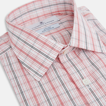 Red Multi Check Mayfair Shirt Image 1