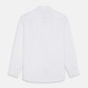 View 3 of product The Turnbull & Asser White Herringbone Tailored Fit Shirt with a Kent collar is displayed on a white background.
