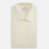 View 4 of product The Cream Cotton Shirt with T&A Collar and 3-Button Cuffs by Turnbull & Asser is ideal for minimalist styles or pairing with bold ties. Shown on a plain white background.