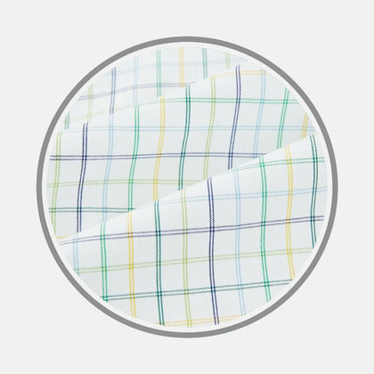 Yellow Multi Double Grid Check Fabric