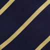 View 3 of product The Turnbull & Asser BLAZER STRIPE NAVY LEO TIE features classic navy with diagonal yellow stripes—an essential accessory to elevate any smart outfit.
