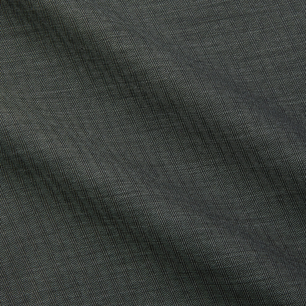 The Turnbull & Asser Dark Green Cotton Melange Regular Fit Mayfair Shirt features long sleeves, a T&A collar, buttoned cuffs, and a slightly rounded hem, shown laid flat on a white background.