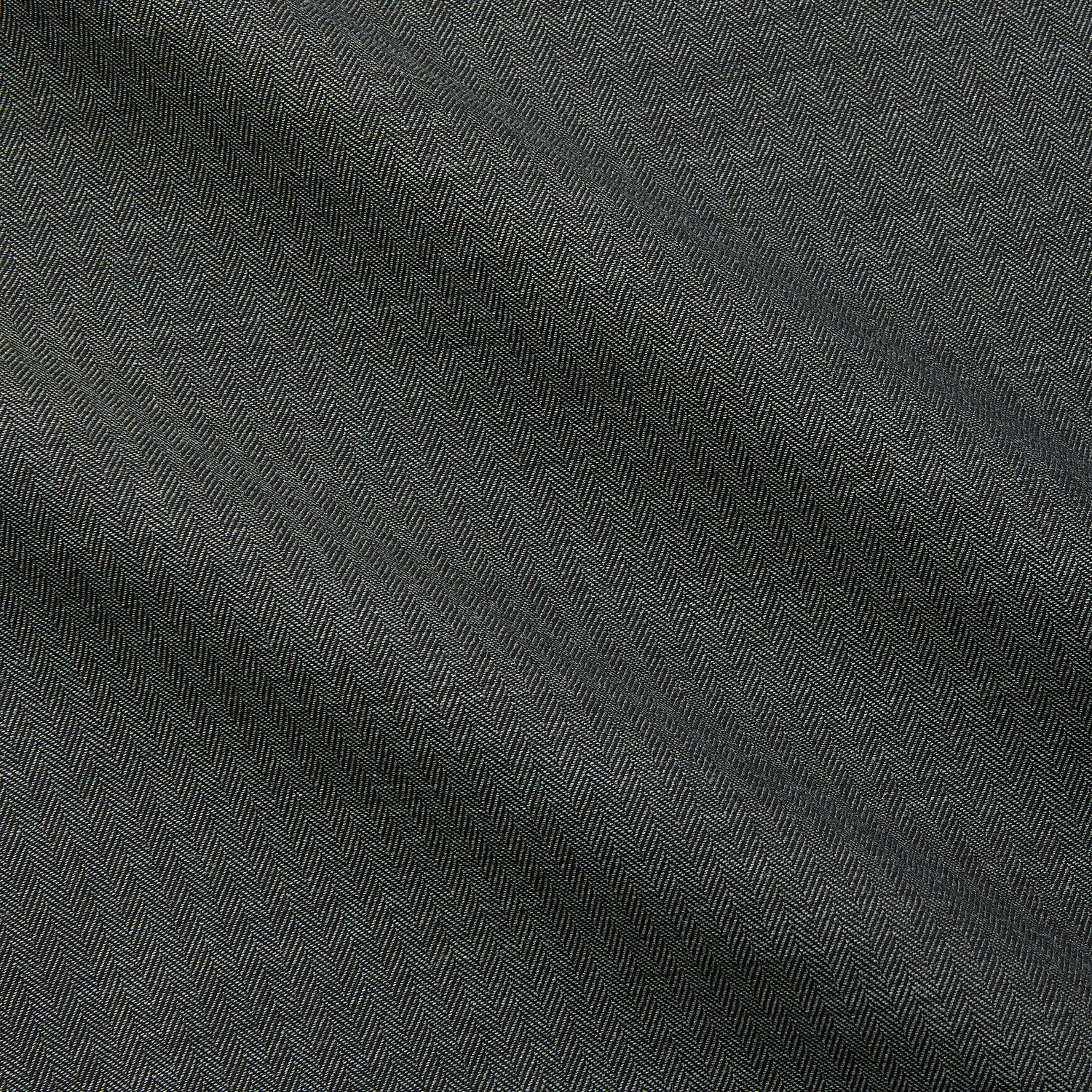 View 4 of product The Turnbull & Asser Dark Green Cotton Melange Regular Fit Mayfair Shirt features long sleeves, a T&A collar, buttoned cuffs, and a slightly rounded hem, shown laid flat on a white background.