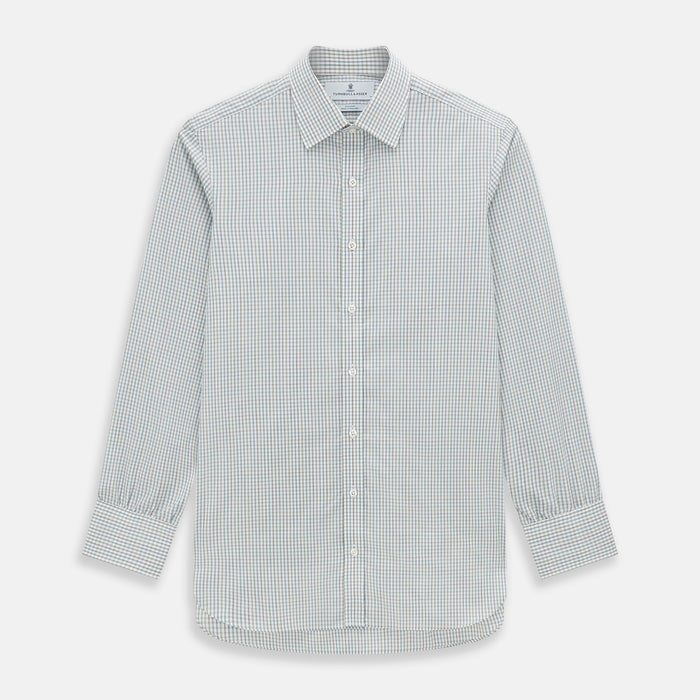 Forest Green with Multi-Hued Graph Check Mayfair Shirt