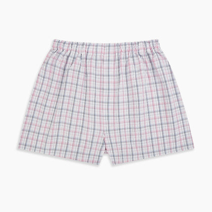 Pink Multi Graph Check Godfrey Boxer Shorts Image 2