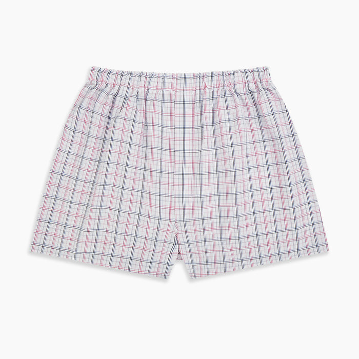 Pink Multi Graph Check Godfrey Boxer Shorts Image 2