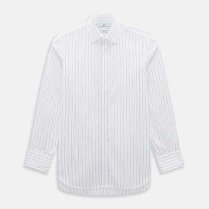 Navy Hairline Multi Stripe Mayfair Shirt