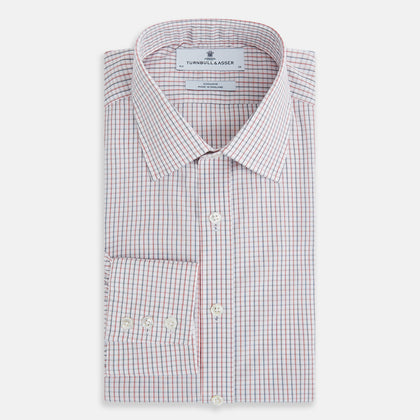 Red and Blue Multi Check Mayfair Shirt Image 4