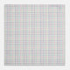 The Turnbull & Asser Green Multi Double Grid Check Hand-Rolled Handkerchief features a white base with thin blue, pink, and green lines forming small squares, finished with elegant hand-rolled edges.