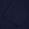 View 3 of product Turnbull & Asser Navy Silk Pyjama Set, laid flat on a white background, includes a long-sleeve button-up shirt with chest pocket and drawstring pants.