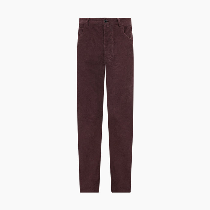 Burgundy Corduroy Charles Trousers Image 6