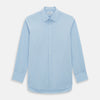 View 1 of product The Turnbull & Asser Sky Blue Mayfair Shirt is a long-sleeved, collared button-down made from sanforised cotton, shown laid flat on a white background.
