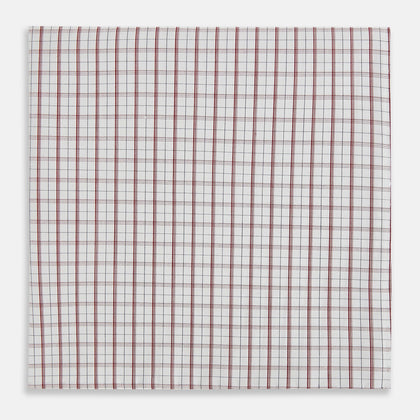 Red Tattersall Check Hand-Rolled Handkerchief Image 2