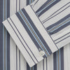 View 5 of product The Turnbull & Asser Blue, Green & White Stripe Weekend Fit Shirt features a Derby collar, 1-button cuffs, and a classic striped design—ideal for winter layering. Displayed on a plain white background.