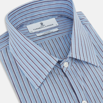 Steel Blue Ticking Stripe Westminster Shirt Image 1