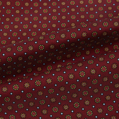 The Great Gatsby Burgundy Printed Silk Cravat Image 3