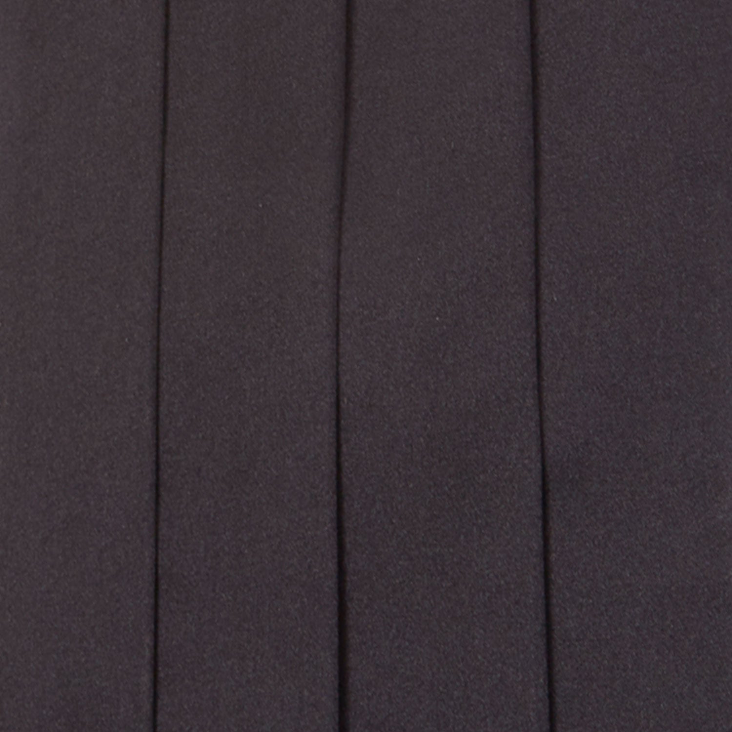 View 2 of product A Turnbull & Asser Black Satin Cummerbund with horizontal pleats is displayed flat against a white background.