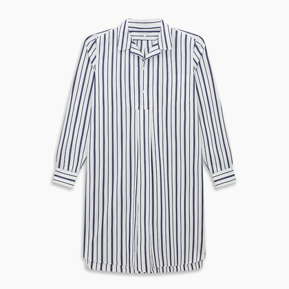 Navy Double Stripe Quarzo Nightshirt Image 5