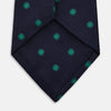 View 4 of product The Green flower and navy silk tie by Turnbull & Asser is perfect for adding a touch of color to any classic wardrobe.