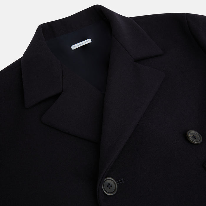 Navy Wellington Double-Breasted Caban Coat Image 1