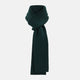 The Turnbull & Asser Forest Green Rib-Knit Cashmere Scarf is shown neatly looped and ribbed, set against a plain white background.