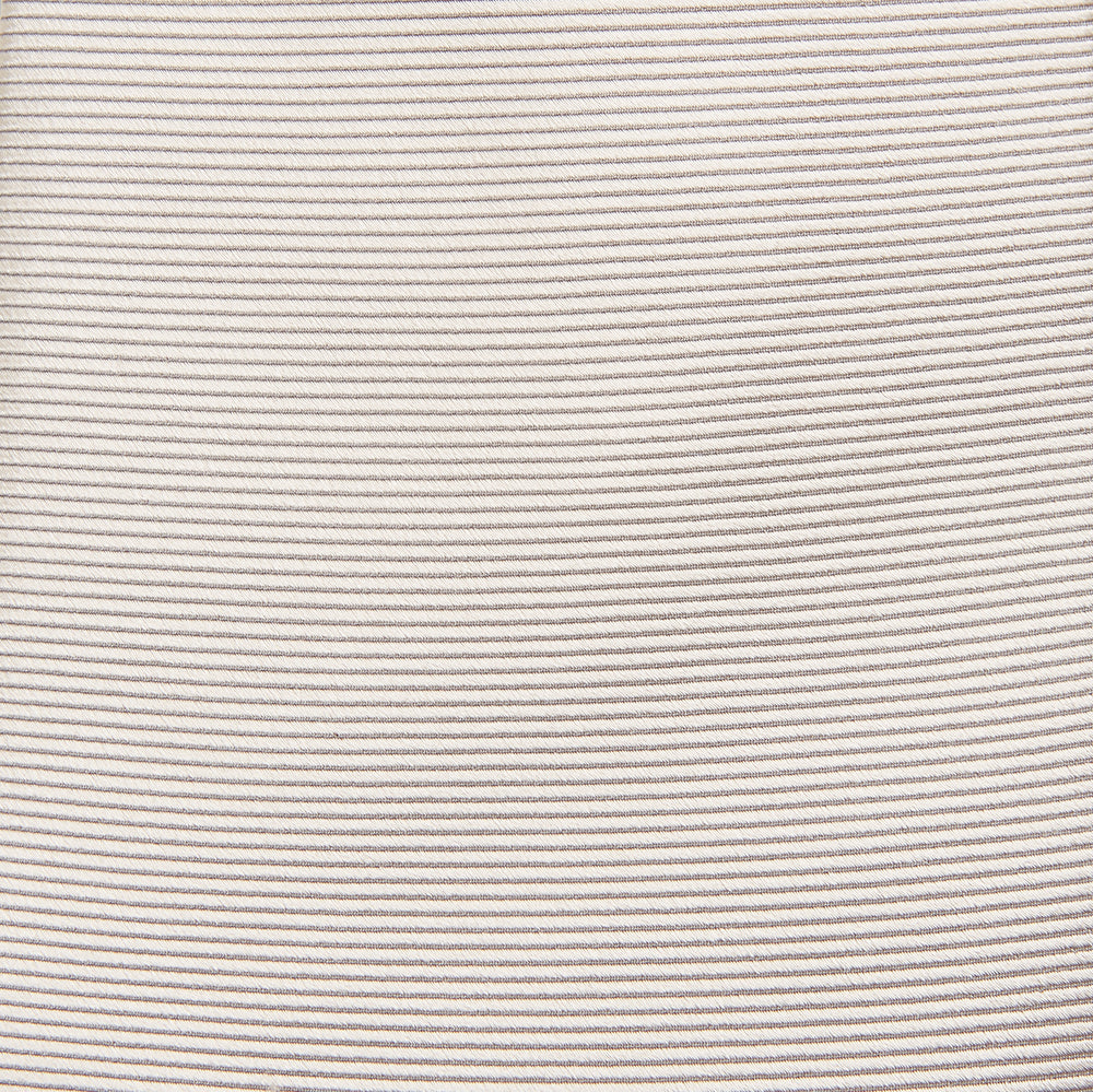 The Turnbull & Asser HORIZONTAL TWILL VELLUM TIE, a light beige silk necktie with a subtle ribbed texture, is shown rolled up on a white background—an essential finishing touch for smart attire.