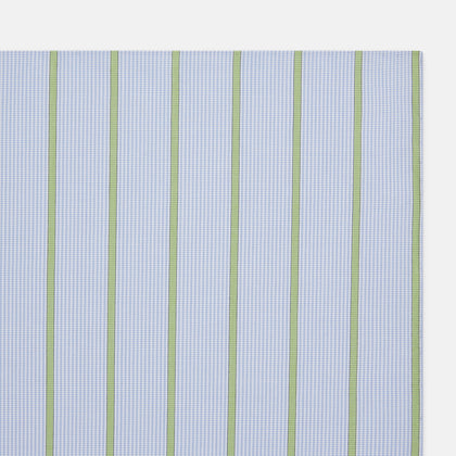 Hand Rolled Light Green Track Stripe Handkerchief Image 1