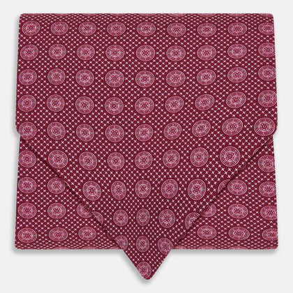 Burgundy Medallion Silk Cravat