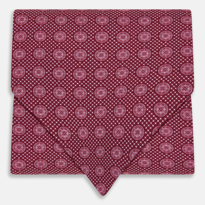 Burgundy Medallion Silk Cravat