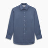 View 6 of product A neatly folded men's Mid Blue Red Stripe Regular Fit Mayfair Shirt by Turnbull & Asser, featuring long sleeves, classic collar, white buttons, and subtle red stripes—a hallmark of the brand’s renowned luxury.
