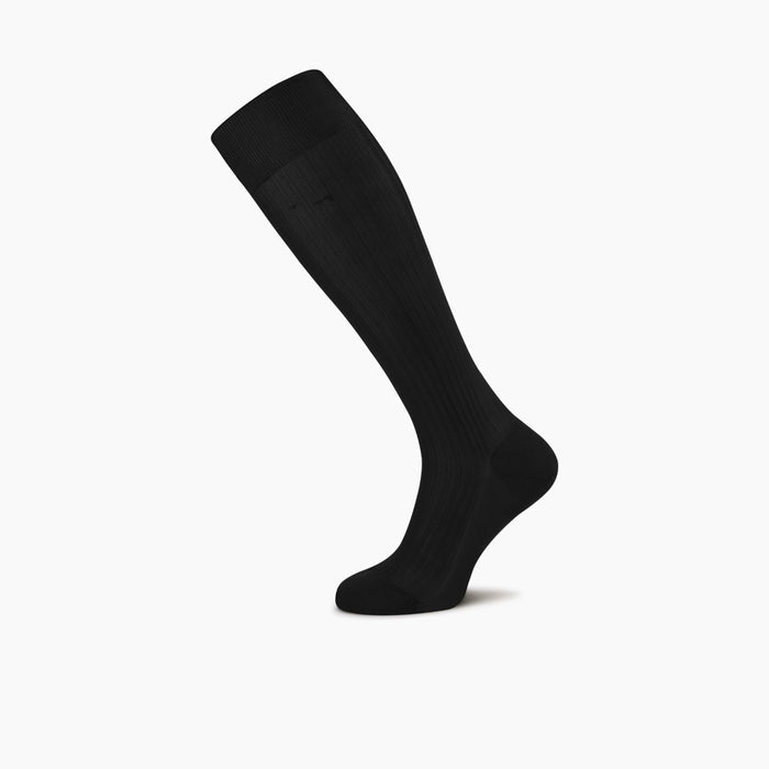 Black Long Silk Socks Image 2