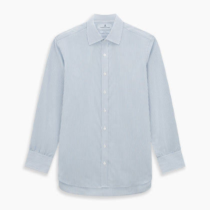 Sky Blue Shadow Pinstripe Mayfair Shirt Image 6