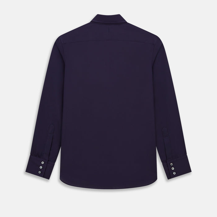 Navy Textured Windsor Shirt Image 2