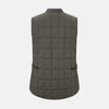 View 3 of product The Shadow Grey Quilted Gilet by Turnbull & Asser is a sleeveless, lightweight layer featuring a front zipper, two zippered side pockets, one chest pocket, and a rounded hem—shown on a plain white background.