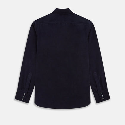 Navy Corduroy Windsor Shirt Image 2