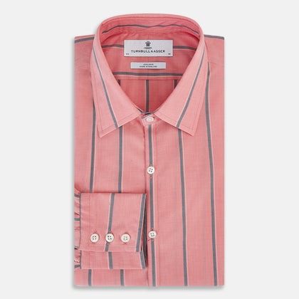 Coral Pink Track Stripe Westminster Shirt Image 4