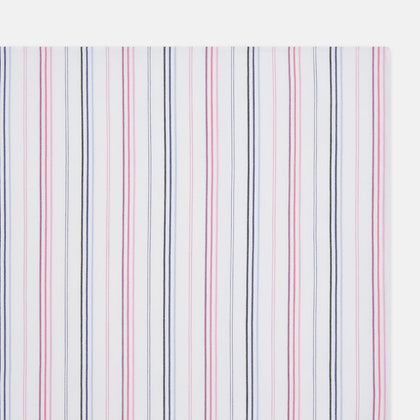 Hand Rolled Pink and Blue Multi Stripe Handkerchief Image 6