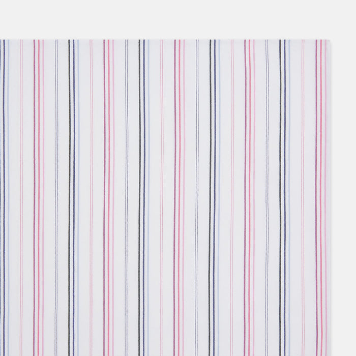 Hand Rolled Pink and Blue Multi Stripe Handkerchief Image 6