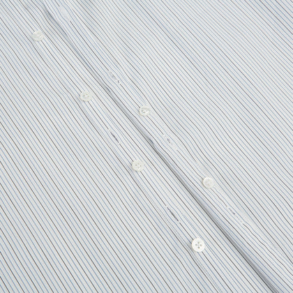 Grey and Blue Pinstripe Westminster Shirt Image 6