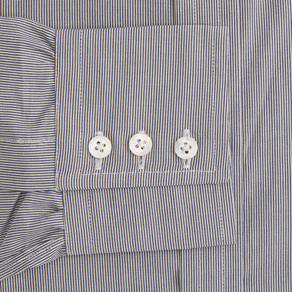 Navy Fine Stripe Mayfair Shirt Image 3