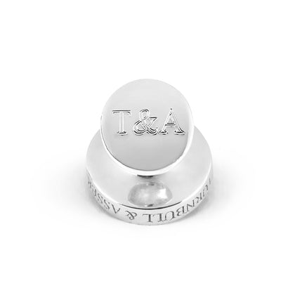 Purple Sterling Silver Mother-of-Pearl Button Cufflinks Image 1