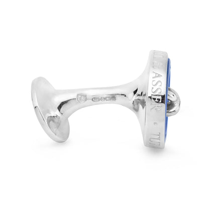 Purple Sterling Silver Mother-of-Pearl Button Cufflinks Image 3