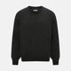 The Turnbull & Asser Dark Grey Cashmere Round Neck Jumper features a classic, plain long-sleeve design and is displayed on a white background.