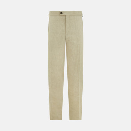 Taupe Linen Henry Trousers